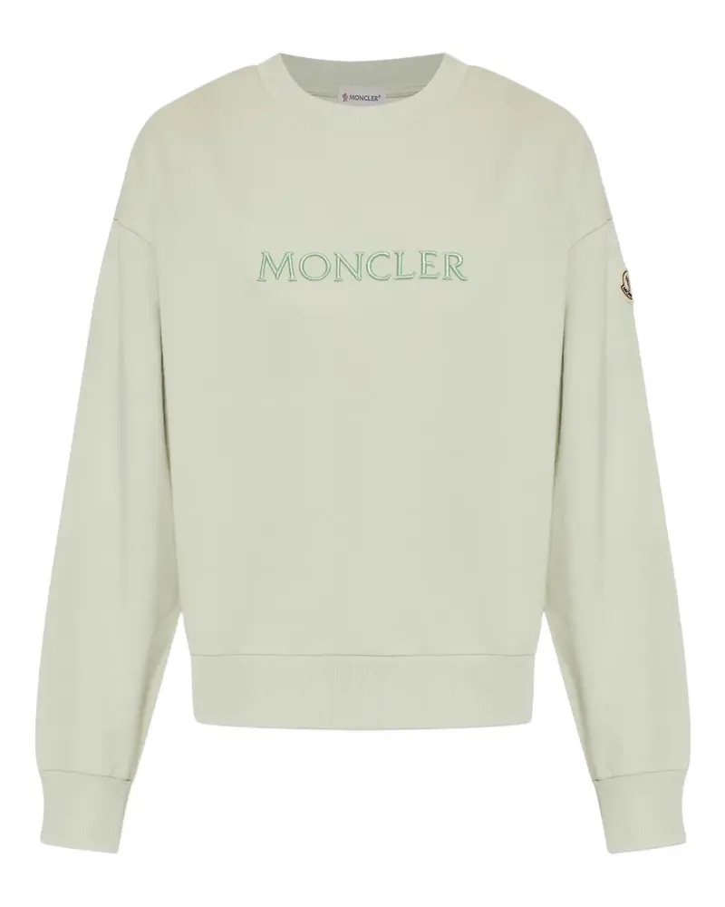 Moncler logo-embroidered sweatshirt - Nude Nude