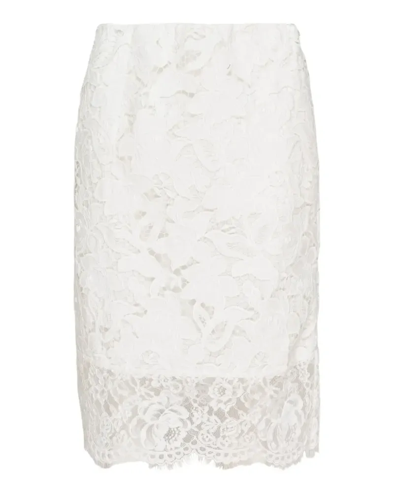 N° 21 floral-lace pencil midi skirt - Weiß Weiß