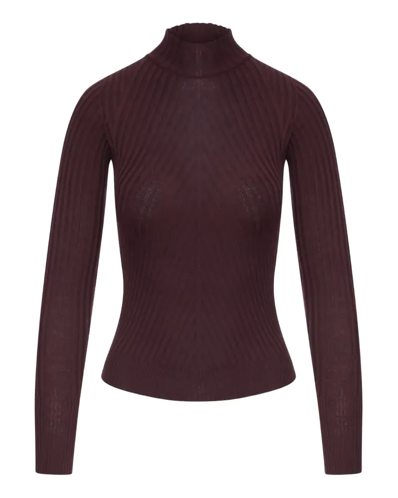 Roberto Collina Gerippter Rollkragenpullover - Rot Rot