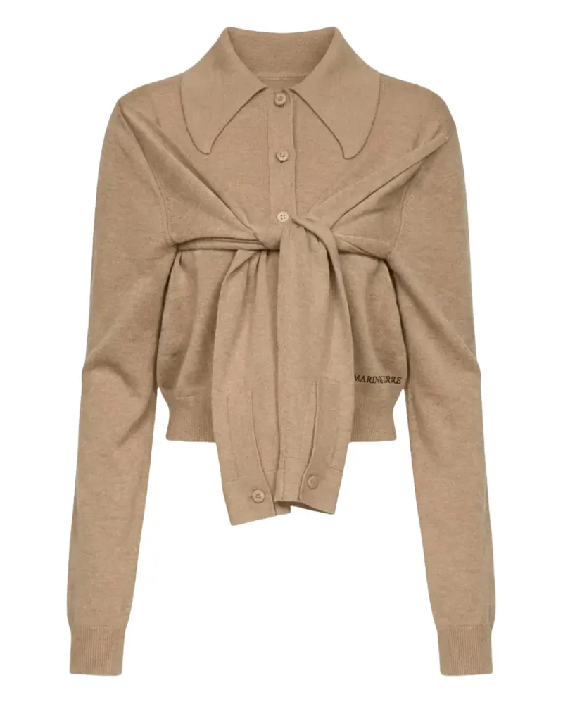 Marine Serre wrapped hybrid cardigan - Nude Nude
