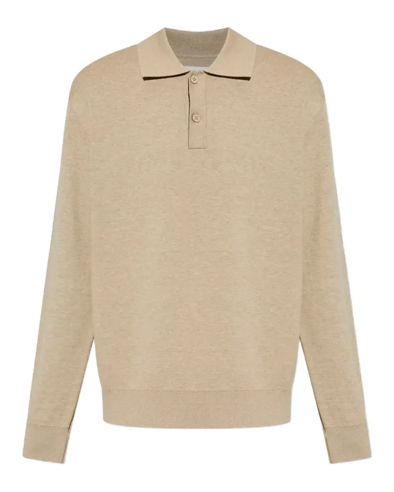Samsøe & Samsøe Langärmeliges Sanino Poloshirt - Nude Nude