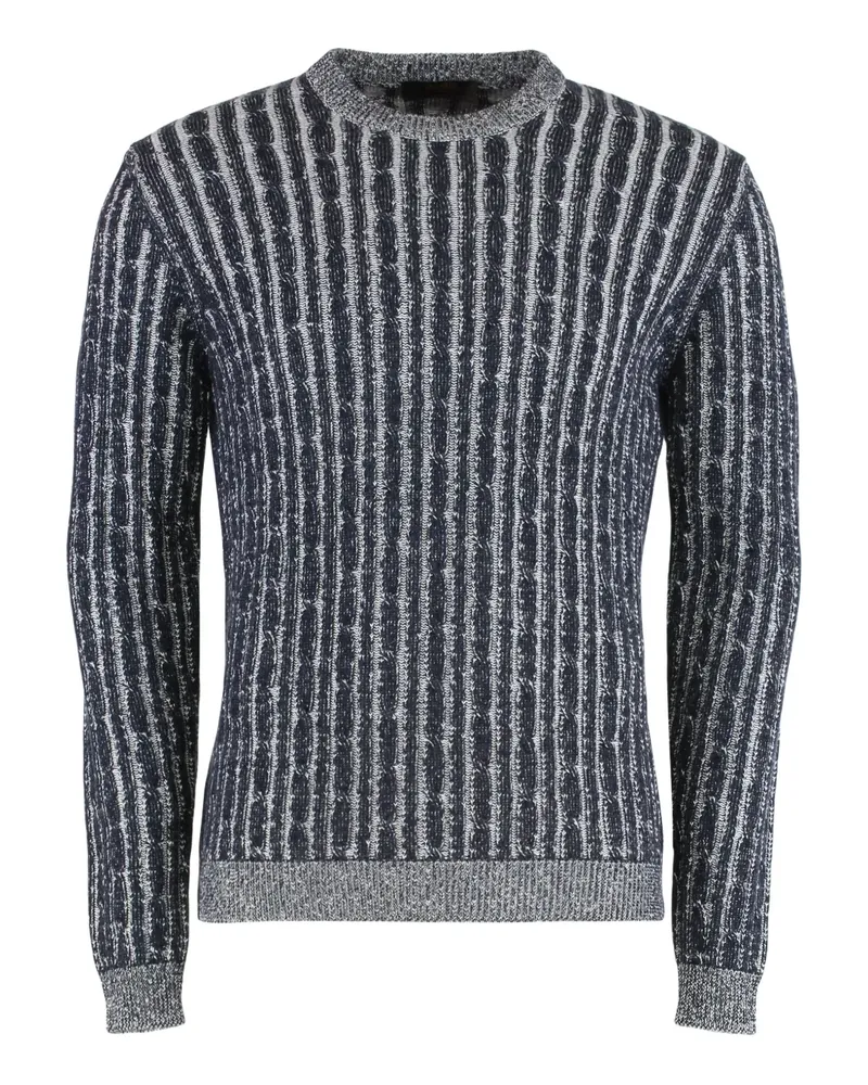 MOORER textured sweater - Blau Blau