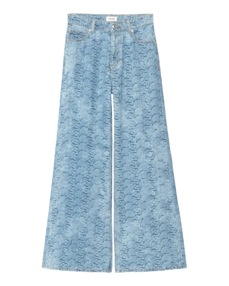 Zadig & Voltaire Eli ZV monogram-pattern jeans - Blau Blau