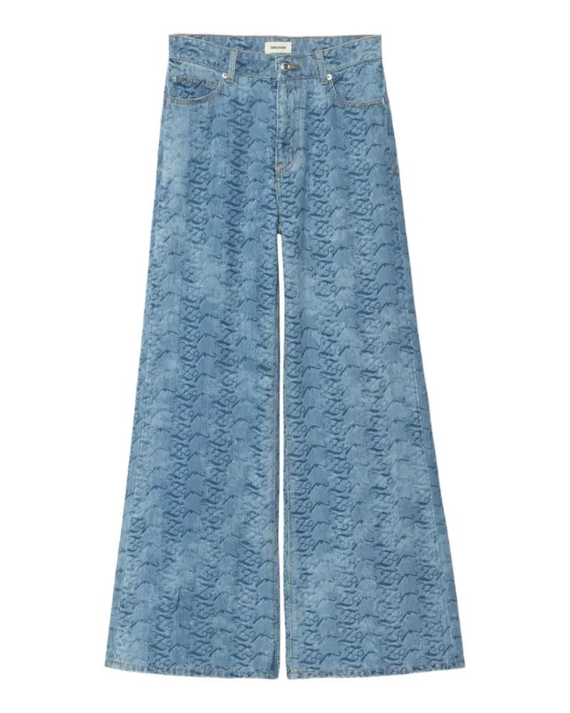 Zadig & Voltaire Eli ZV Jeans mit Monogrammmuster - Blau Blau