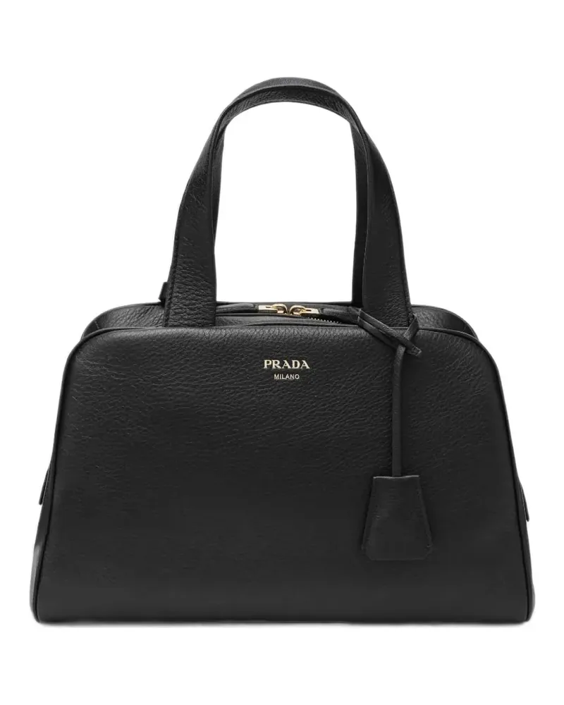 Prada grained leather satchel bag - Schwarz Schwarz