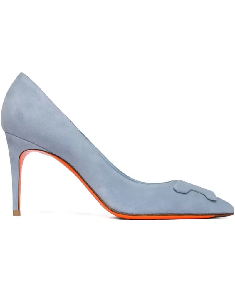 Santoni Sibille Pumps aus Wildleder 85mm - Blau Blau