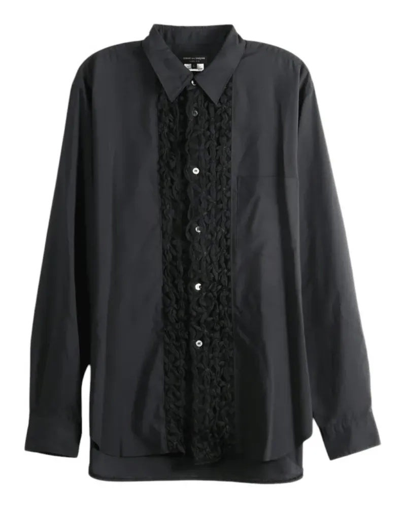 Comme des Garçons Hemd mit Rüschenbesatz - Schwarz Schwarz