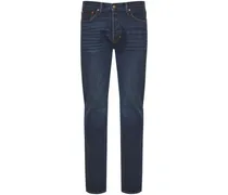 Jeans mit Logo-Patch - Blau