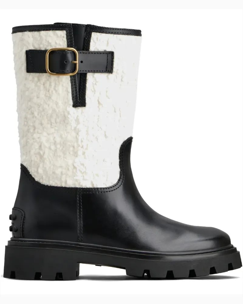 TOD'S Stiefeletten mit Schnallenriemen - Schwarz Schwarz