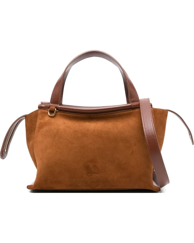 WANDLER Kleiner Tote Bag mit Logo-Prägung - Braun Braun
