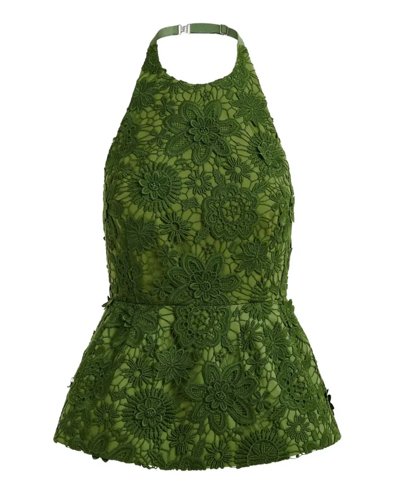 Essentiel floral lace halter top - Grün Grün