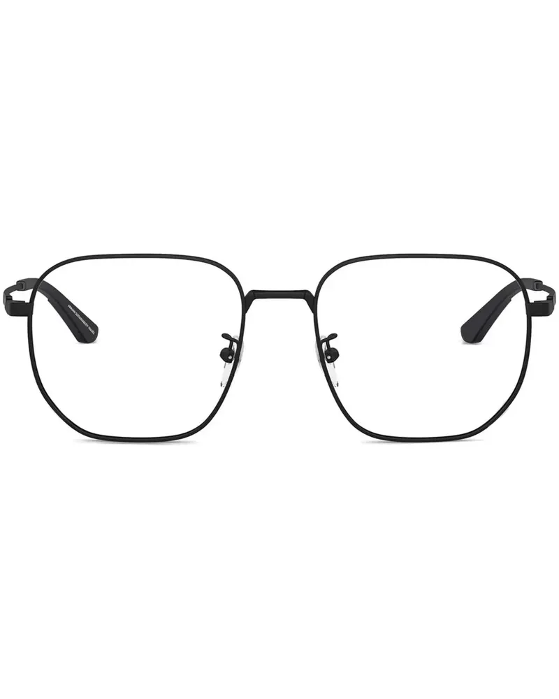 Emporio Armani Brille mit geometrischem Gestell - Schwarz Schwarz