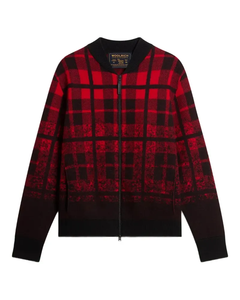 Woolrich Karierte Bomberjacke - Rot Rot