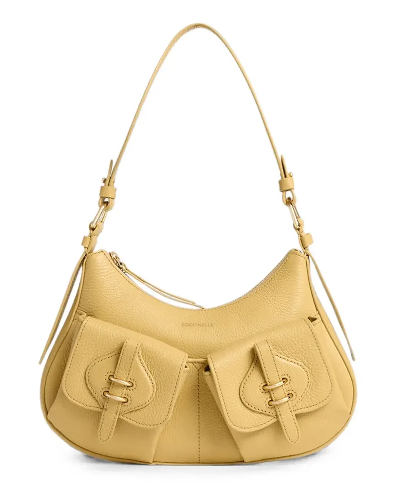 Coccinelle Mavery grained leather smal shoulder bag - Gelb Gelb