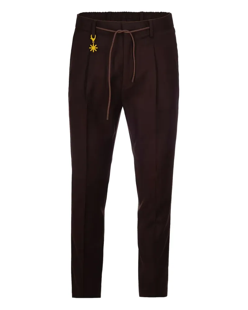 Manuel Ritz drawstring charm-detail trousers - Braun Braun