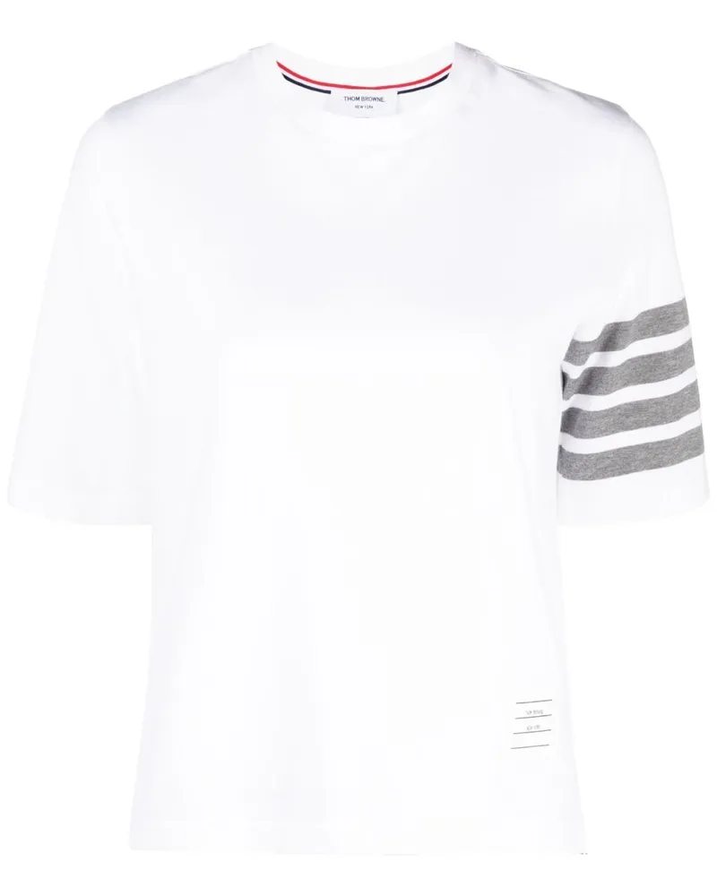 Thom Browne T-Shirt mit Logo-Print - Weiß Weiß