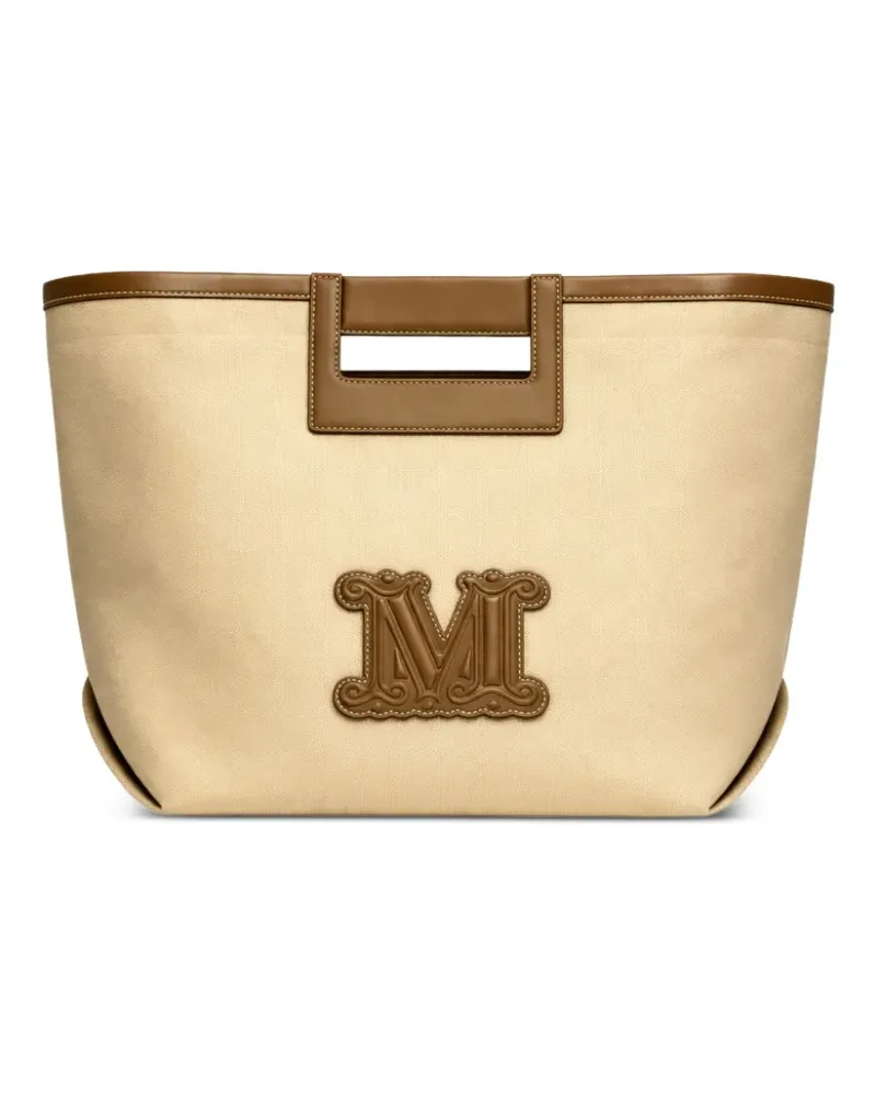 Max Mara logo-appliqué tote bag - Nude Nude