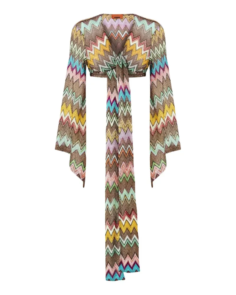 Missoni Langarmshirt mit Zickzackmuster - Braun Braun