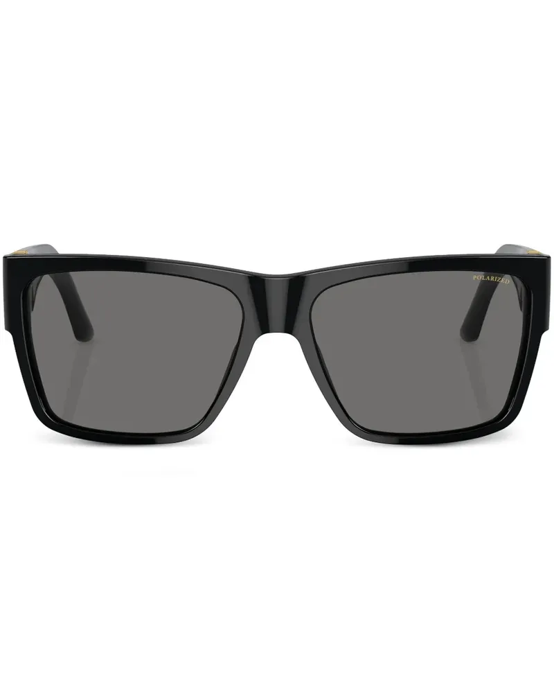 Versace Sonnenbrille mit "Cornici"-Schild - Schwarz Schwarz