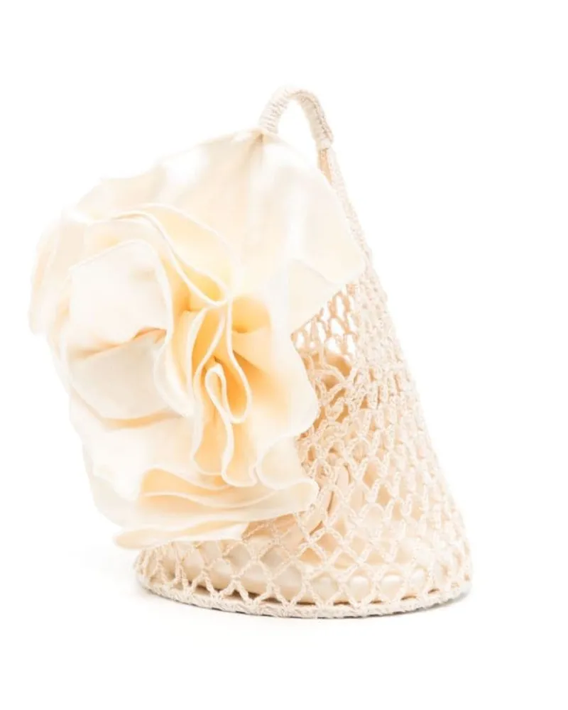Magda Butrym Devana Mini-Tasche mit floraler Applikation - Nude Nude