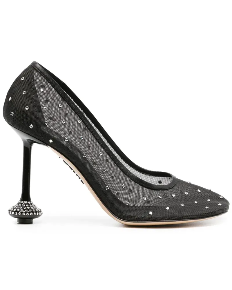 Loewe Pumps mit Strass 90mm - Schwarz Schwarz
