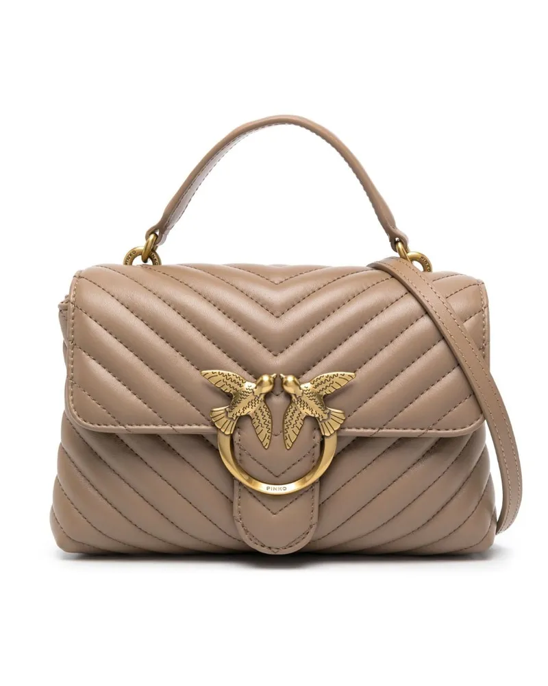 Pinko Gesteppte Love Schultertasche - Braun Braun