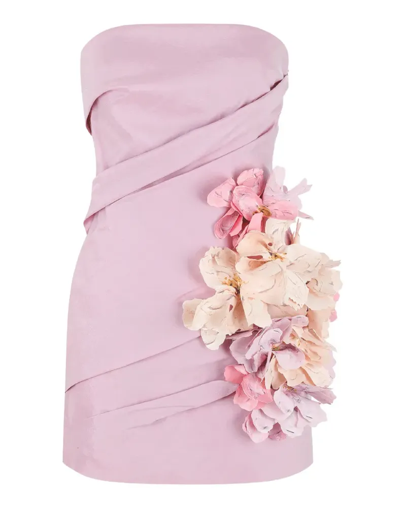 Acler Keble Minikleid mit Blumenapplikation - Rosa Rosa