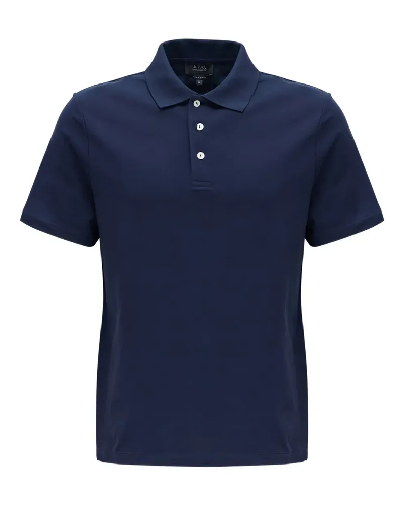 A.P.C. logo polo shirt - BLUE Blue