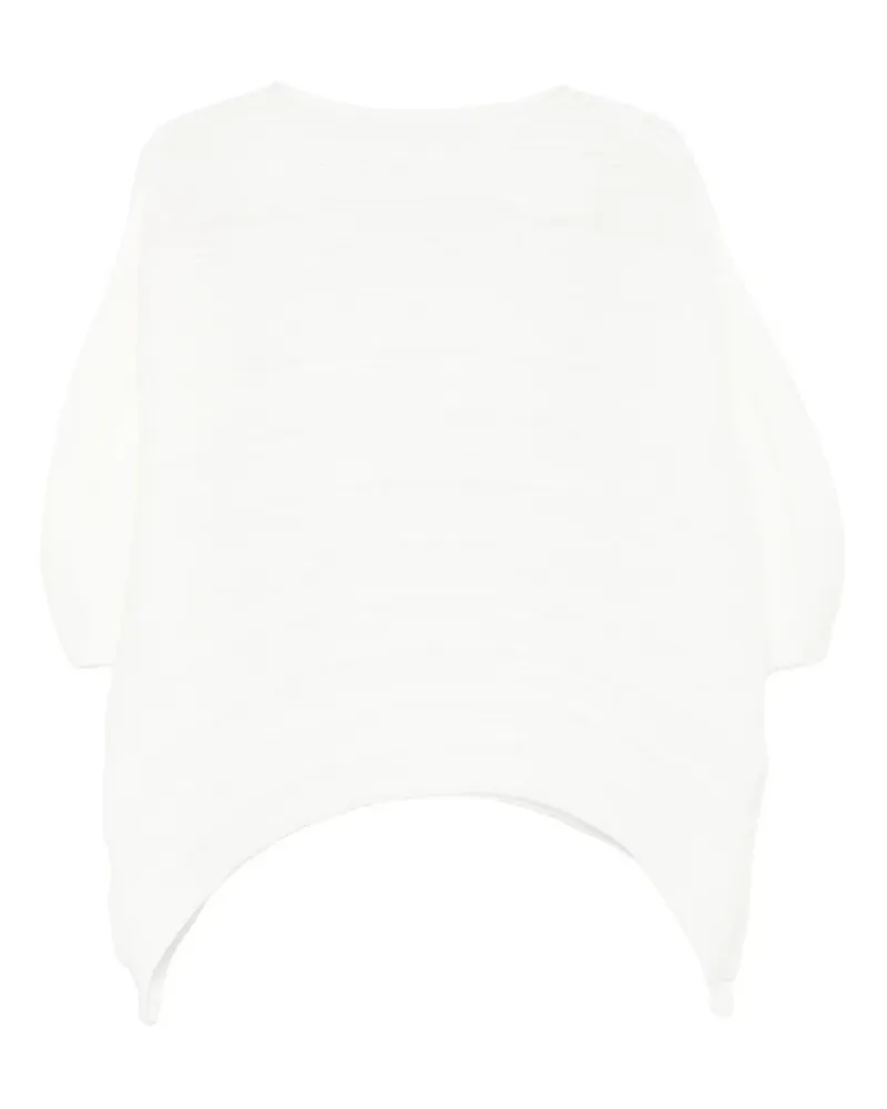 Issey Miyake Bluse mit Falten - Weiß Weiß