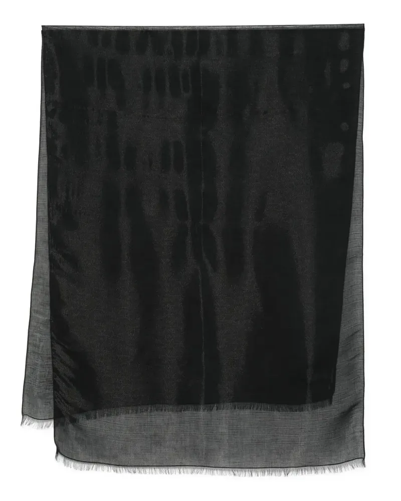 Emporio Armani Schal aus Modal-Wollgemisch - Schwarz Schwarz