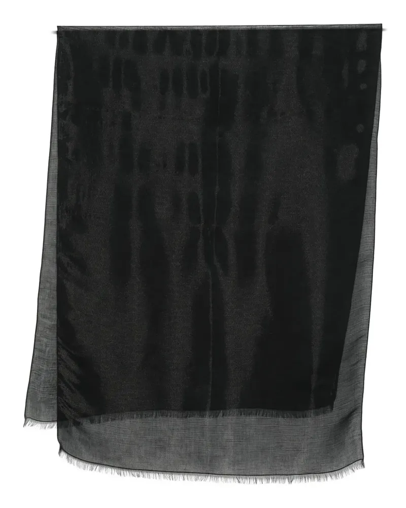 Emporio Armani Schal aus Modal-Wollgemisch - Schwarz Schwarz