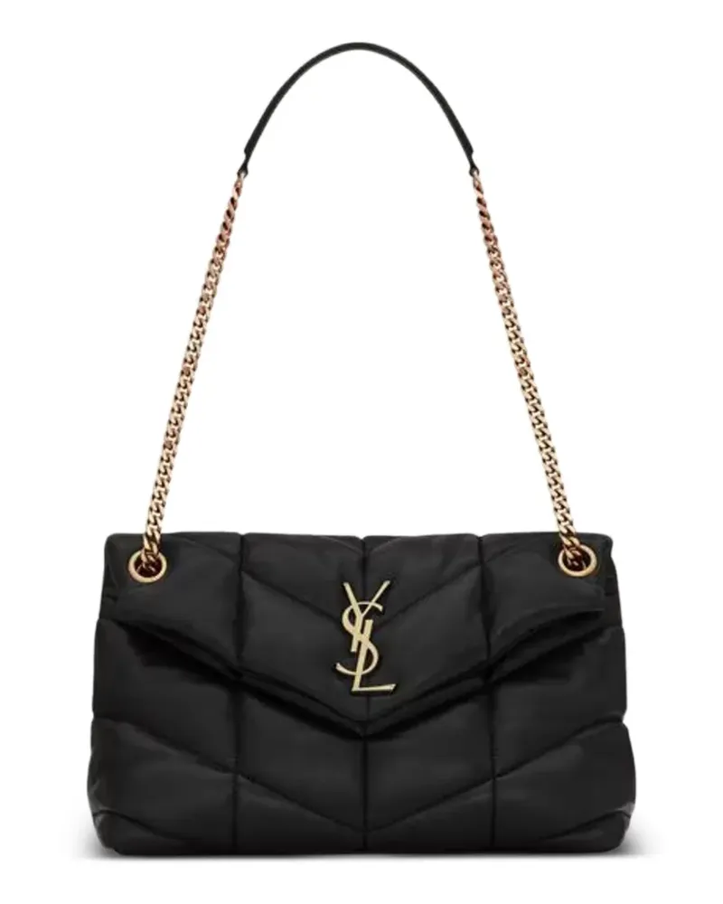 Saint Laurent Kleine Puffer-Tasche aus Lammleder - Schwarz Schwarz