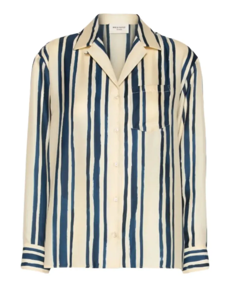 Max Mara Seidenhemd mit Print - Nude Nude