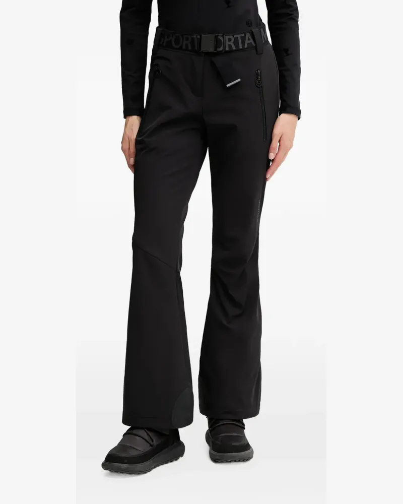 Sportalm Houston belted flared ski pants - Schwarz Schwarz