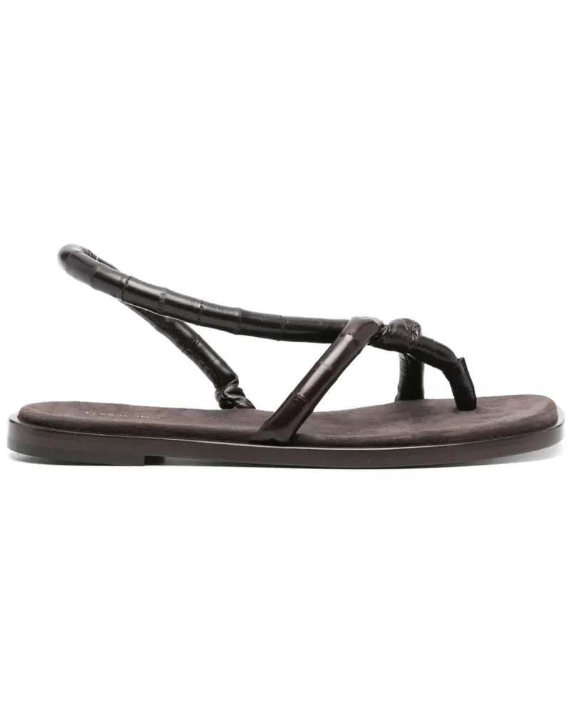 Ferragamo Sandalen mit eckiger Zehenpartie - Braun Braun