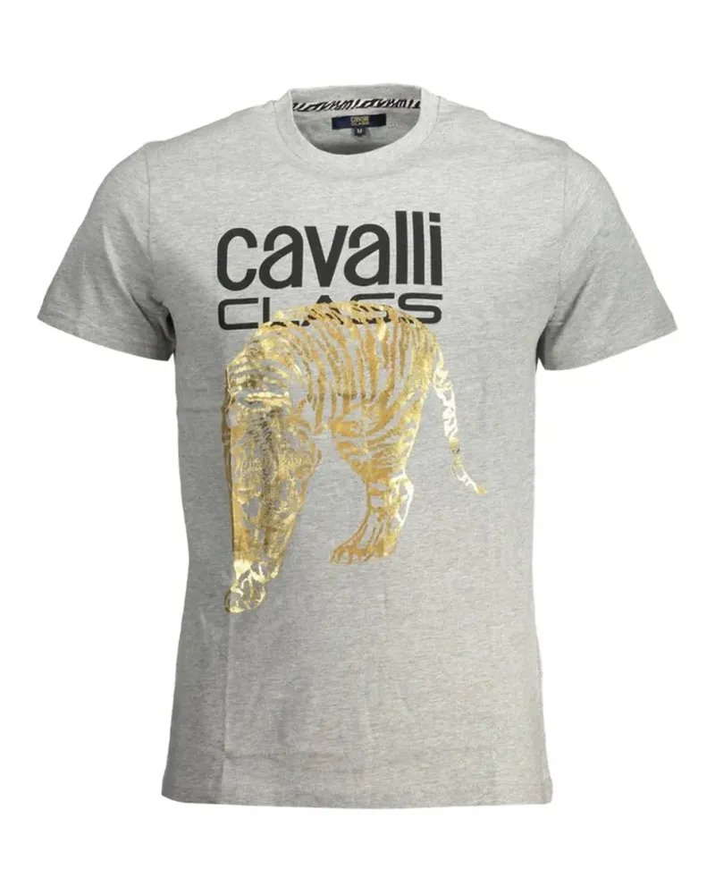 Roberto Cavalli T-Shirt mit Tiger-Print - Grau Grau