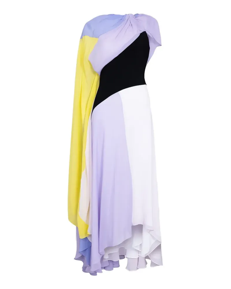 Roksanda Ilincic Drapiertes Orel Maxikleid in Colour-Block-Optik - Violett Violett
