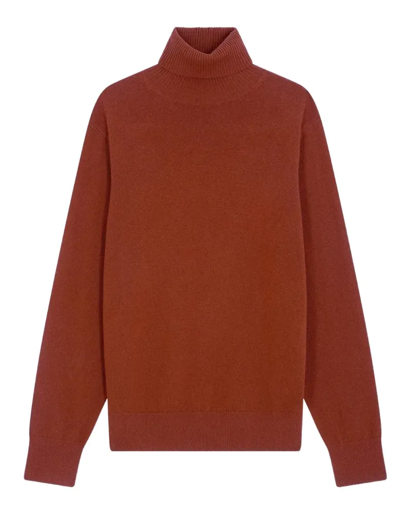 FURSAC Gestrickter Rollkragenpullover - Braun Braun