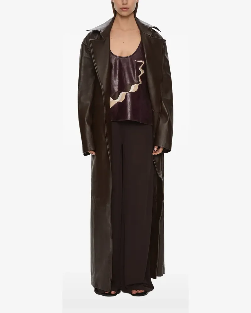 Christopher Esber Calais Ledermantel - Braun Braun