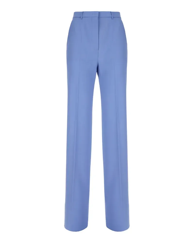 Max Mara pressed-crease straight-leg trousers - Blau Blau