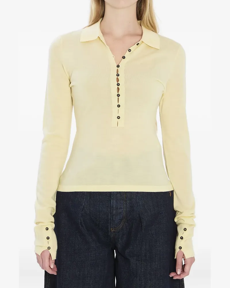 Jacquemus polo-collar buttoned bouse - Gelb Gelb