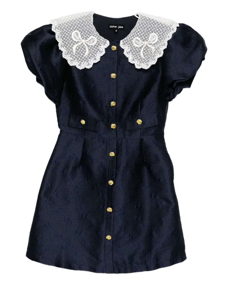 Sister Jane Buoy jacquard mini dress - Blau Blau