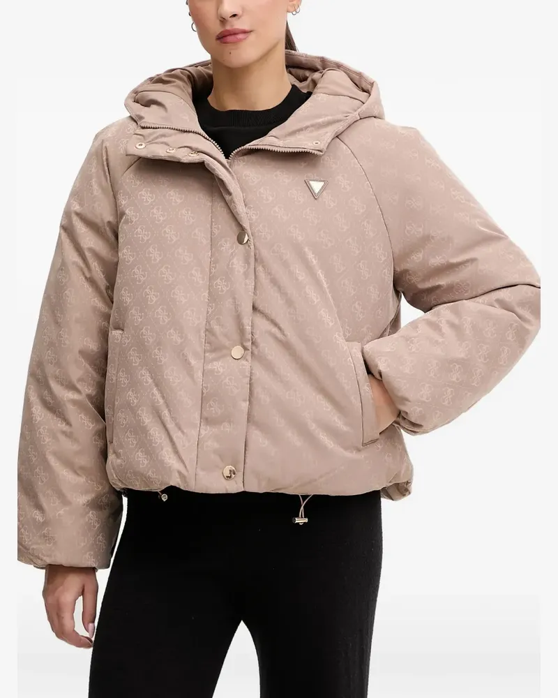 Guess hooded patterned jacket - Nude Nude