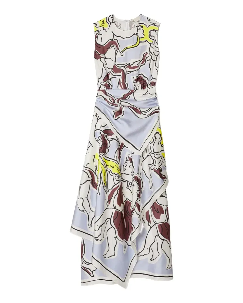 Tory Burch printed silk dress - Blau Blau