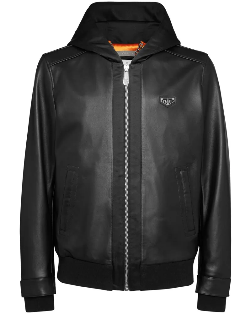 Philipp Plein Bomberjacke mit Kapuze - Schwarz Schwarz