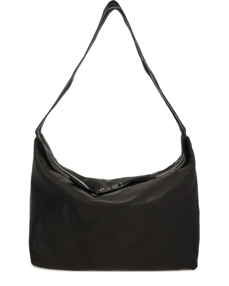Ann Demeulemeester Schultertasche mit doppeltem Reißverschluss - Schwarz Schwarz