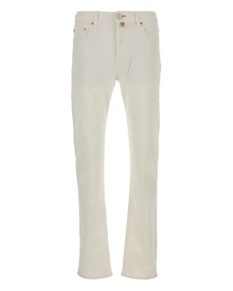 Jacob Cohën Jeans mit Logo-Patch - Weiß Weiß