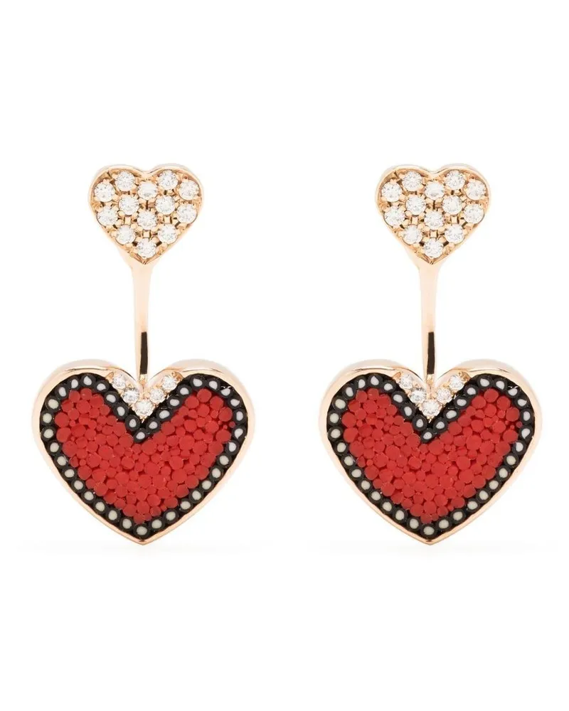 Sicis Jewels Ohrringe mit Diamanten - Rosa Rosa