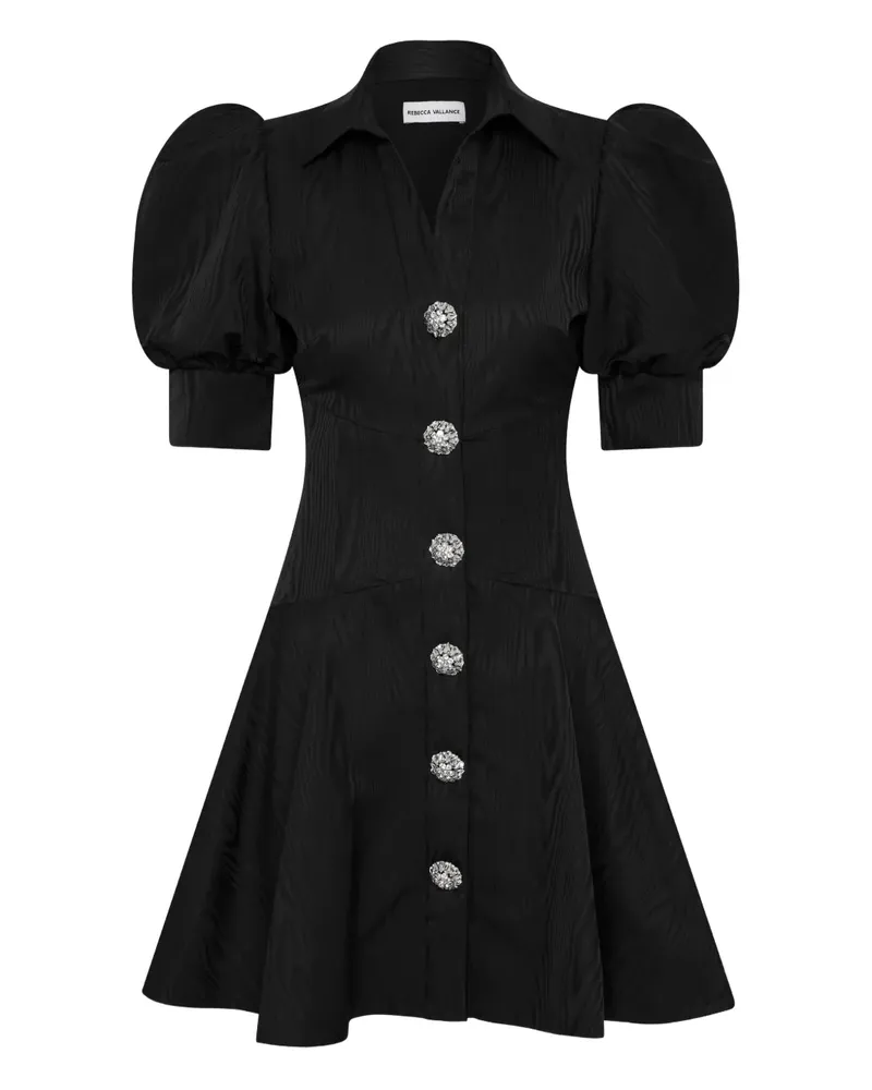Rebecca Vallance Narcissa Minikleid mit Puffärmeln - Schwarz Schwarz