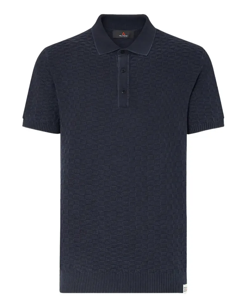 Peuterey textured polo shirt - Blau Blau